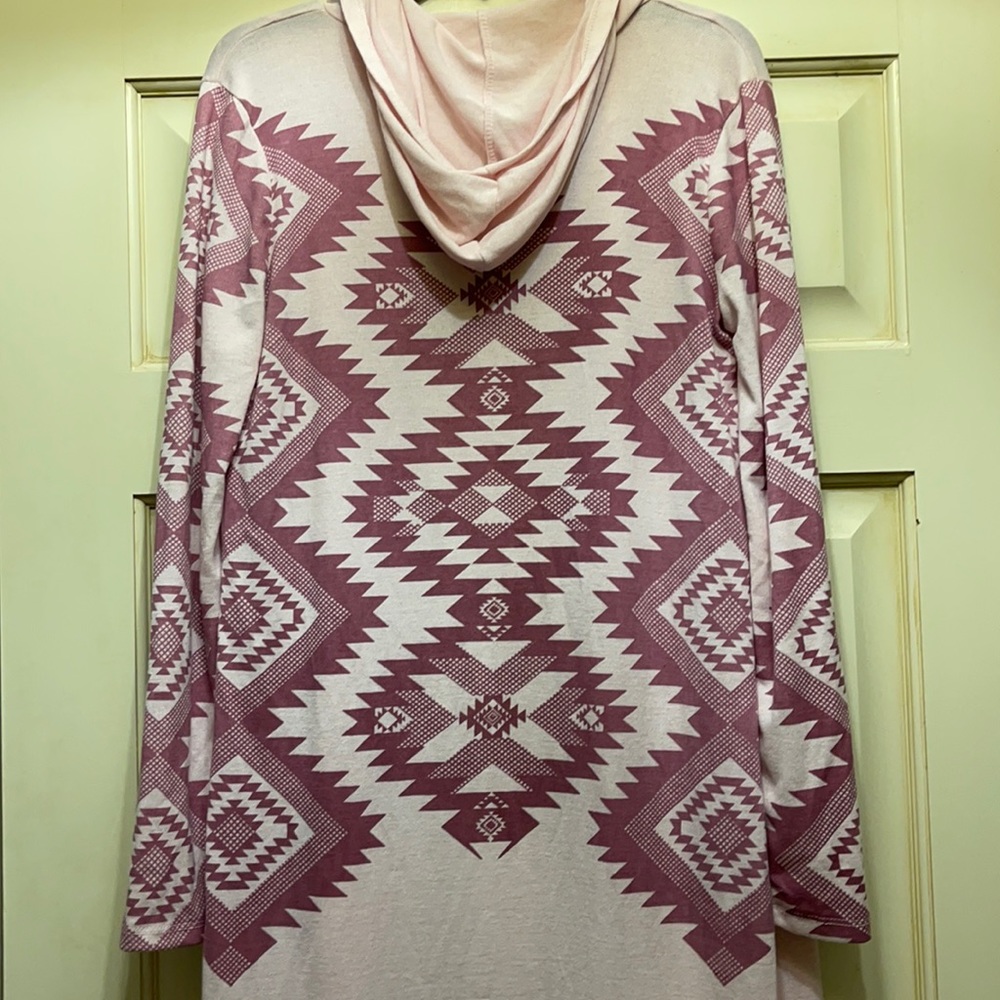NWT Poof! Lightweight duster sweater w/ hood - Picture 7 of 10